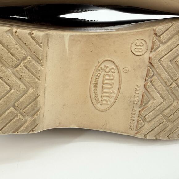 Sanita VTG Chocolate Brown Oiled Leather Mid-Calf Clog Boots Size 38 / 7-7.5 - Picture 10 of 16